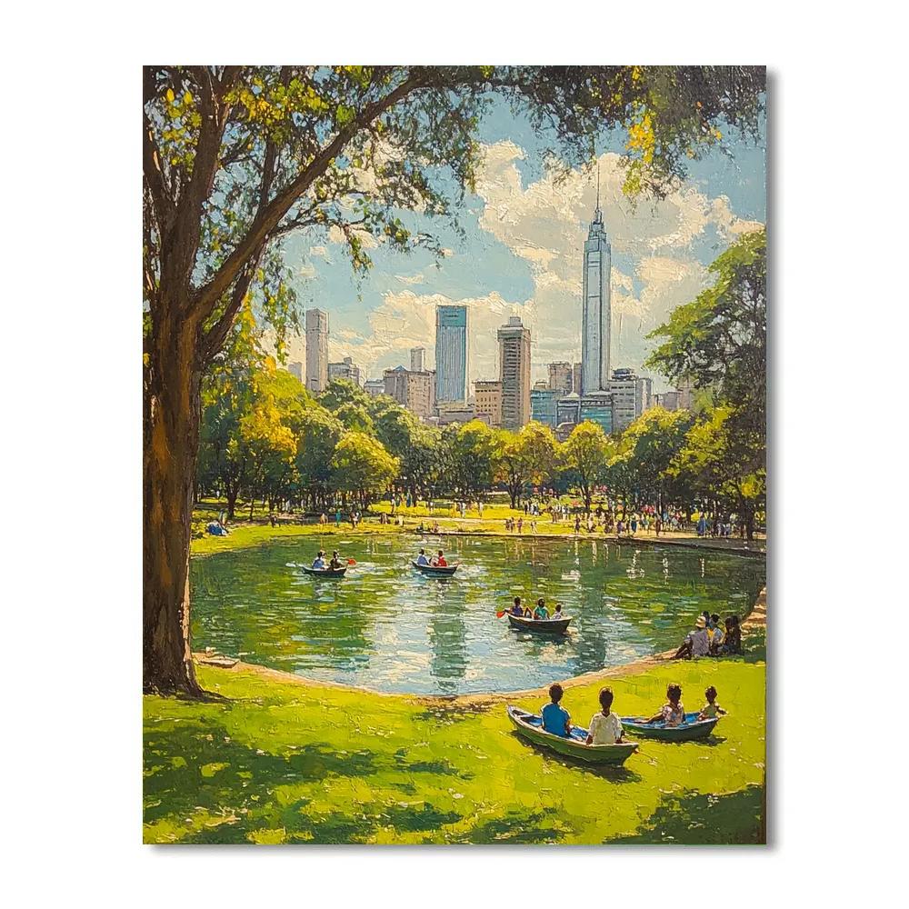 Nairobi Skyline From Uhuru Park Nairobi Kenya painting number kit