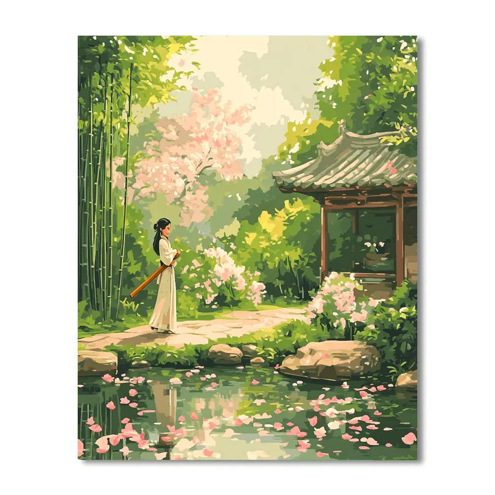 Mulan Training Garden Disney Inspired Number painting