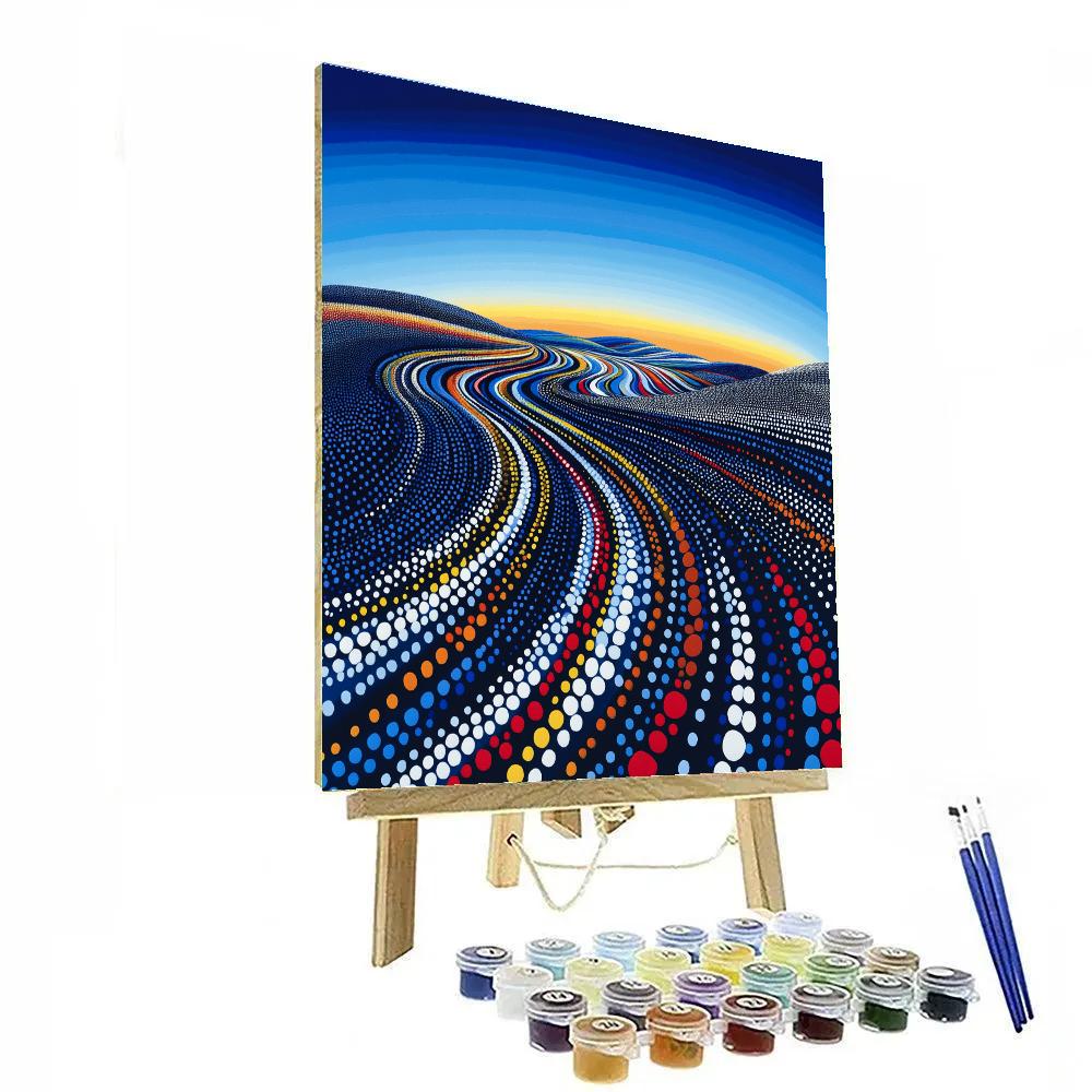 Yayoi Kusama Inspired Pulsating Horizon Of Waves paint by numbers