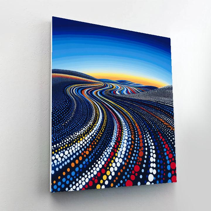 Yayoi Kusama Inspired Pulsating Horizon Of Waves paint by numbers