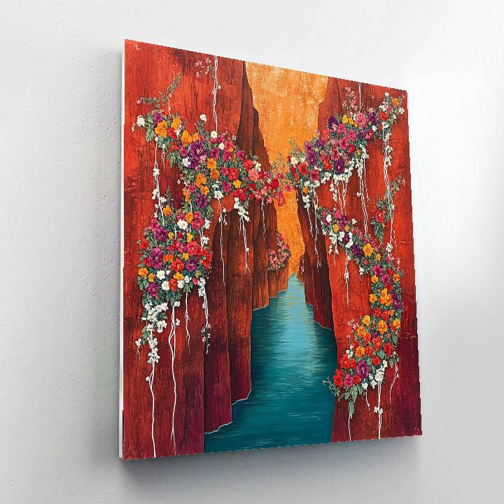 Frida Kahlo Inspired Canyon Of Blooming Scars DIY paint by numbers