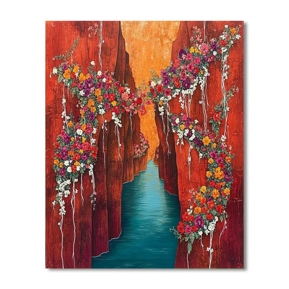 Frida Kahlo Inspired Canyon Of Blooming Scars DIY paint by numbers