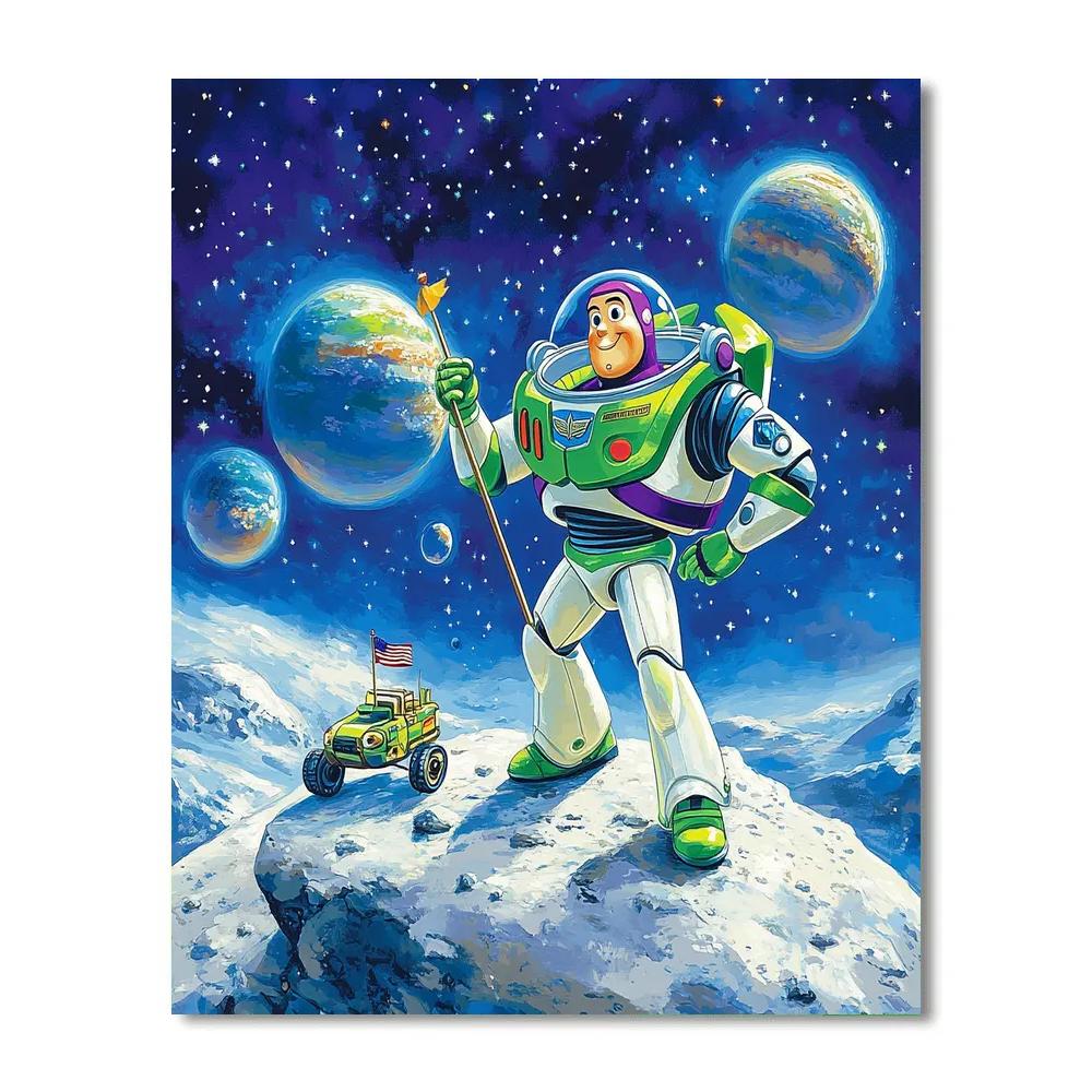 Buzz Lightyear Galactic Patrol Disney Inspired Painting by numbers kit