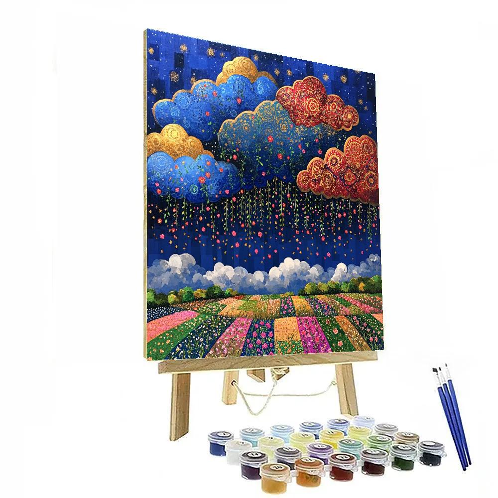 Frida Kahlo Inspired Sky Of Weeping Clouds paint by color