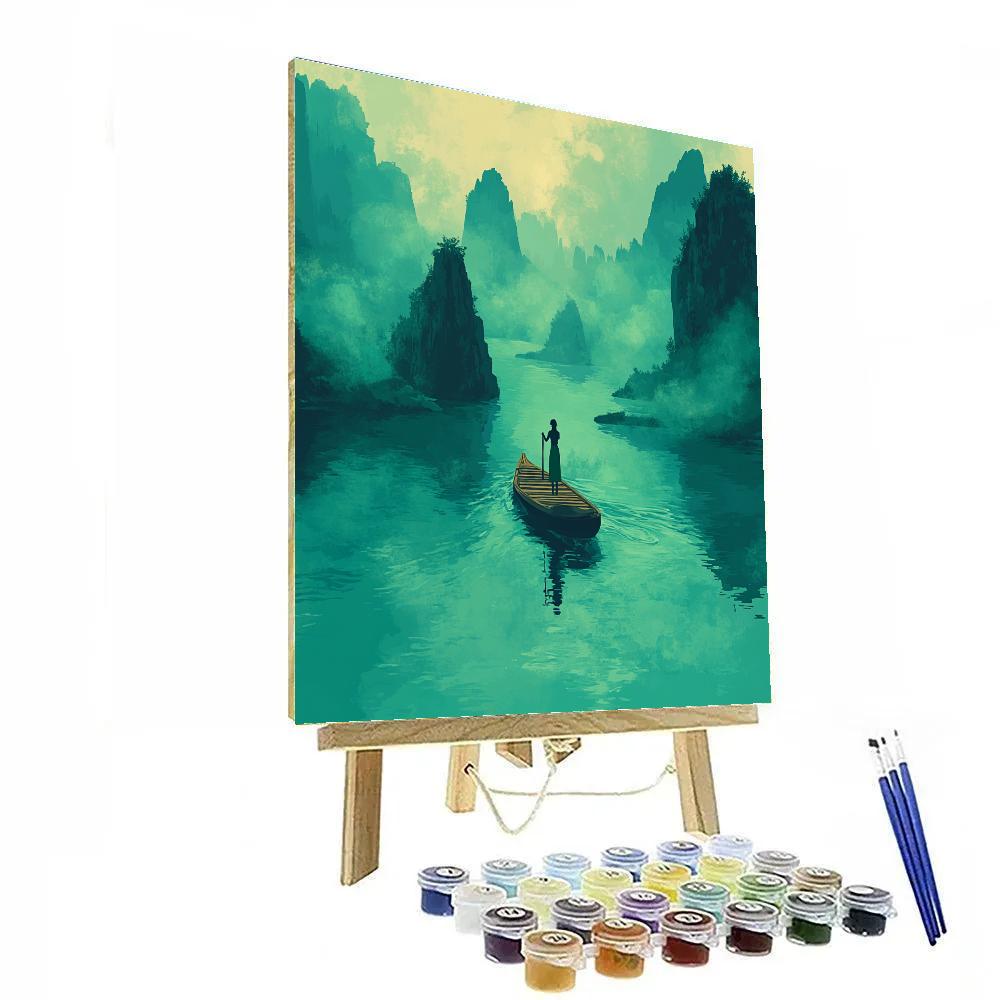 Raya River Crossing Disney Inspired paint by color
