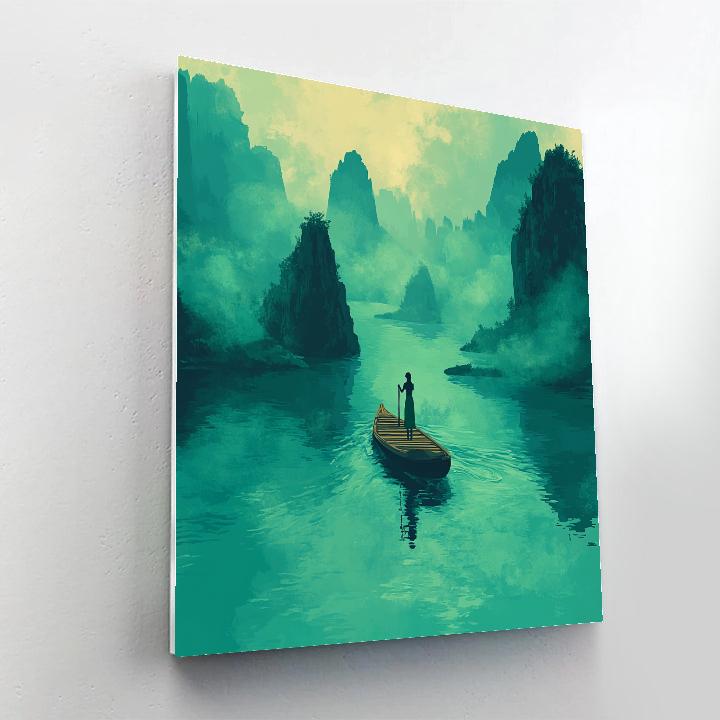 Raya River Crossing Disney Inspired paint by color