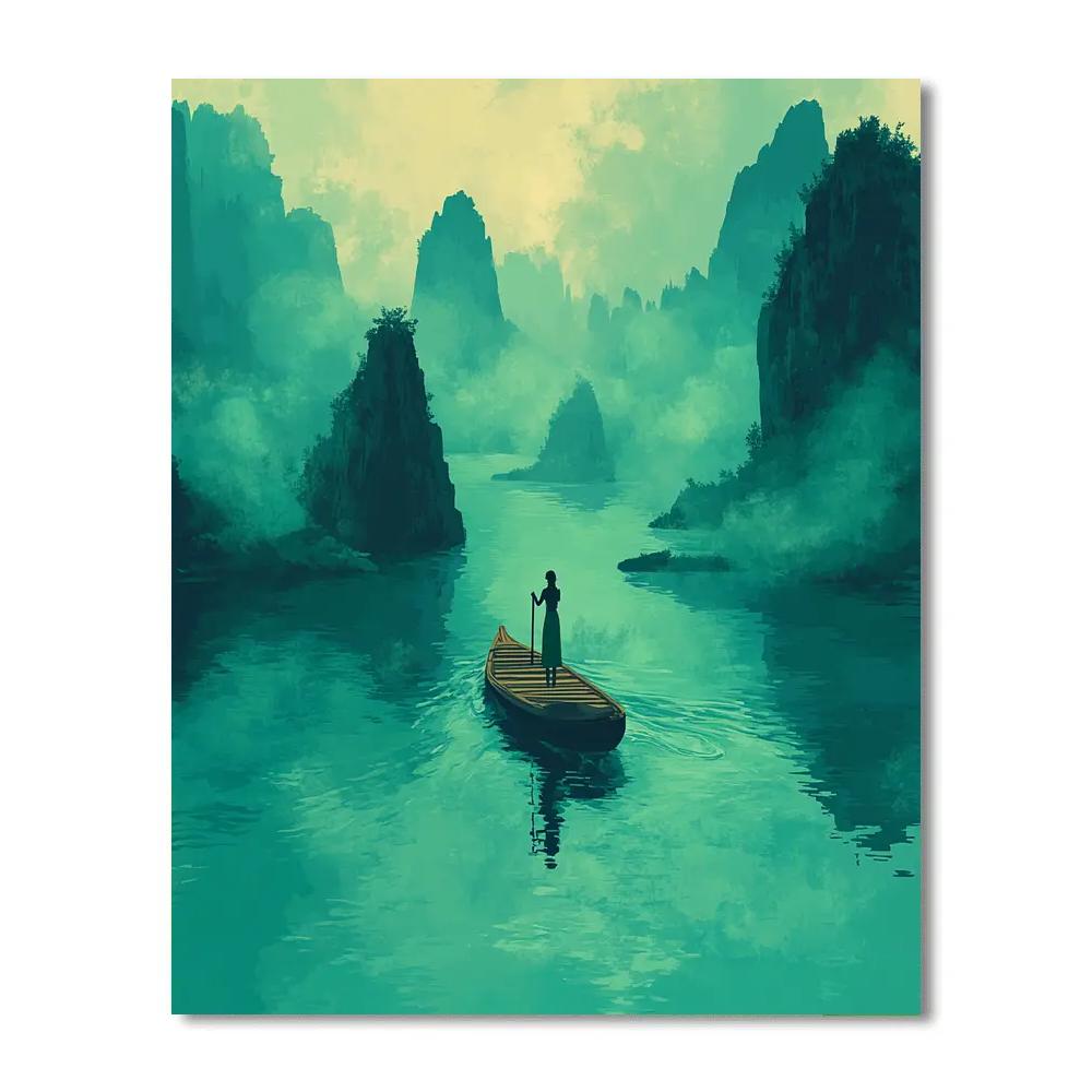 Raya River Crossing Disney Inspired paint by color
