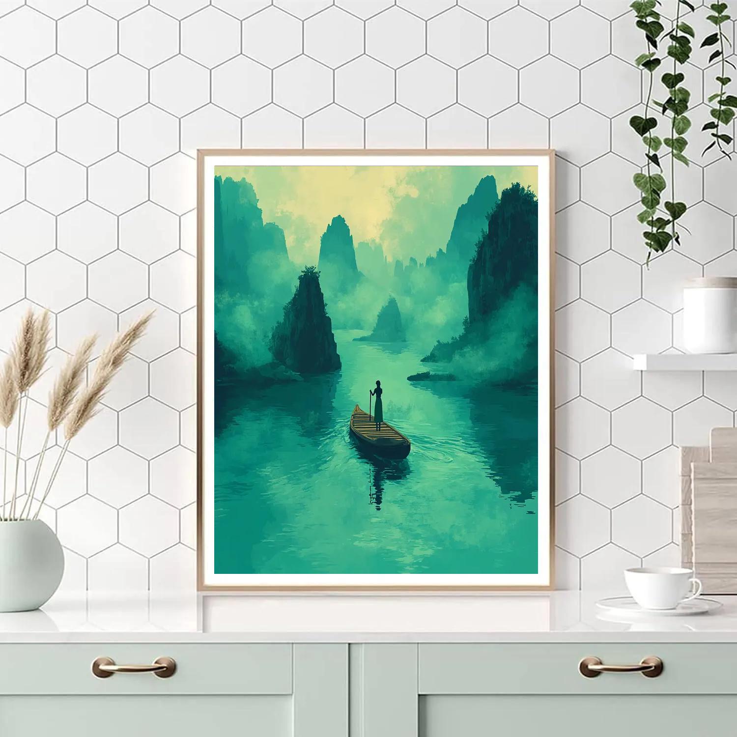 Raya River Crossing Disney Inspired paint by color