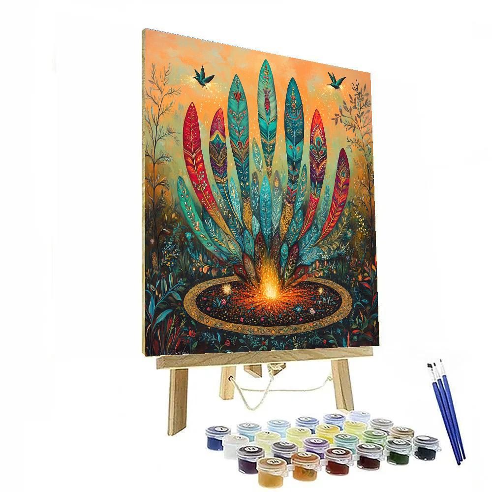 Frida Kahlo Inspired Garden Of Reborn Feathers DIY paint by numbers