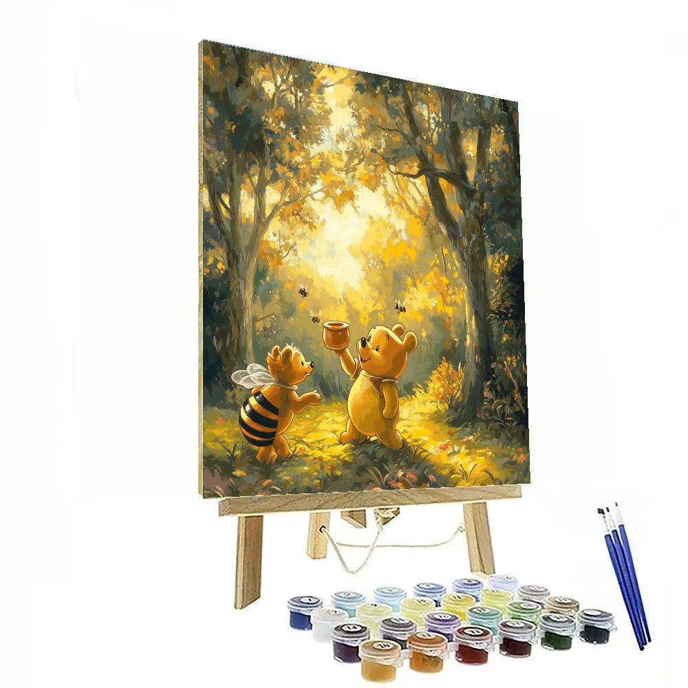 Winnie The Pooh Honey Hunt Disney Inspired paint by color