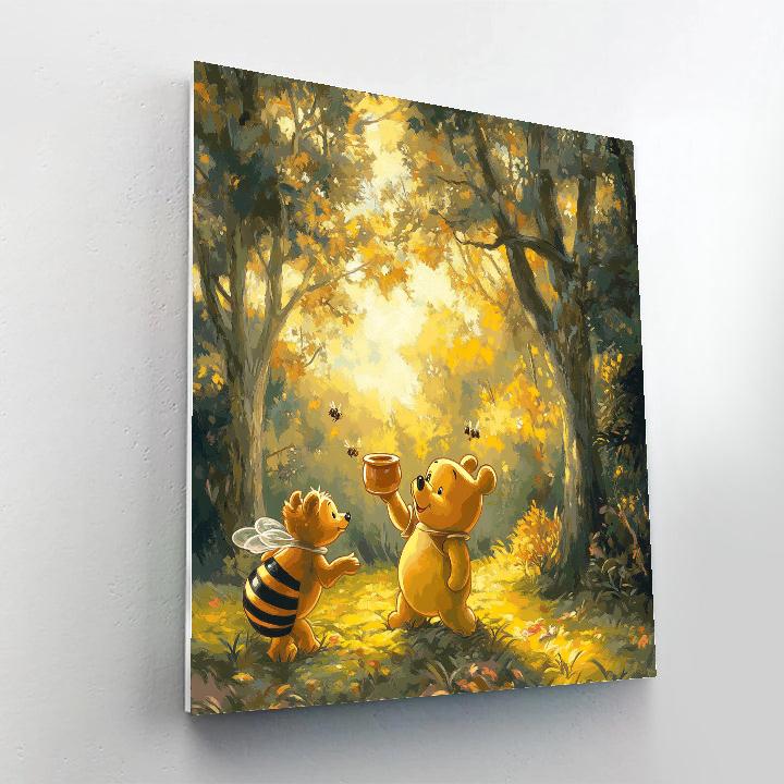 Winnie The Pooh Honey Hunt Disney Inspired paint by color