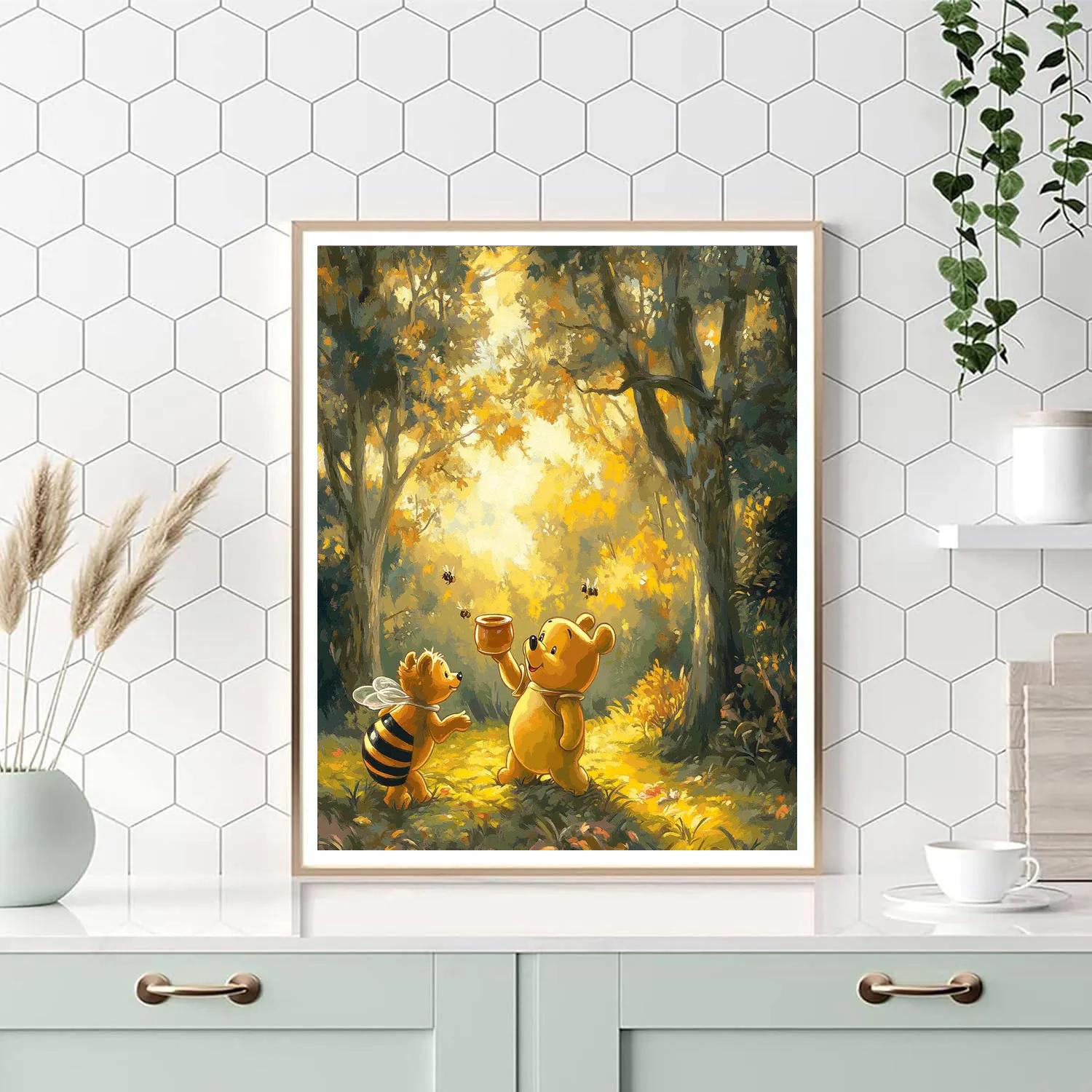 Winnie The Pooh Honey Hunt Disney Inspired paint by color