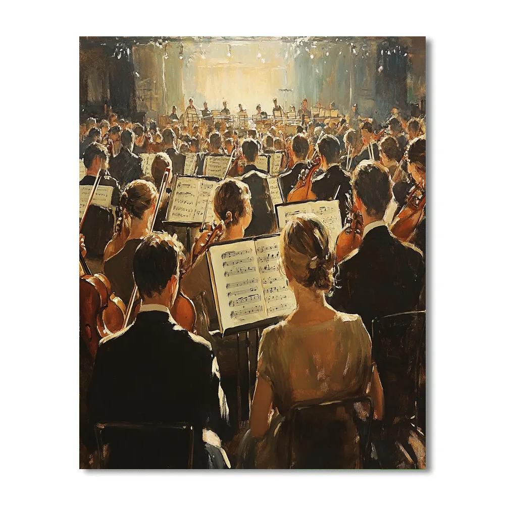 Edgar Degas Inspired Orchestra Performance DIY paint by numbers