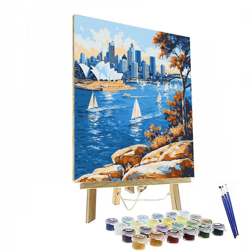 Sydney Skyline From Mrs Macquaries Chair Sydney Australia paint by number