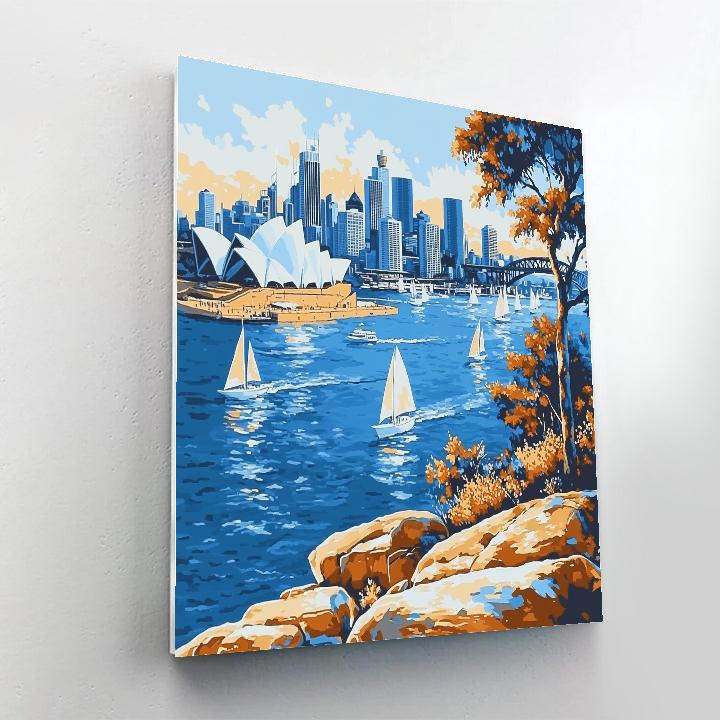 Sydney Skyline From Mrs Macquaries Chair Sydney Australia paint by number