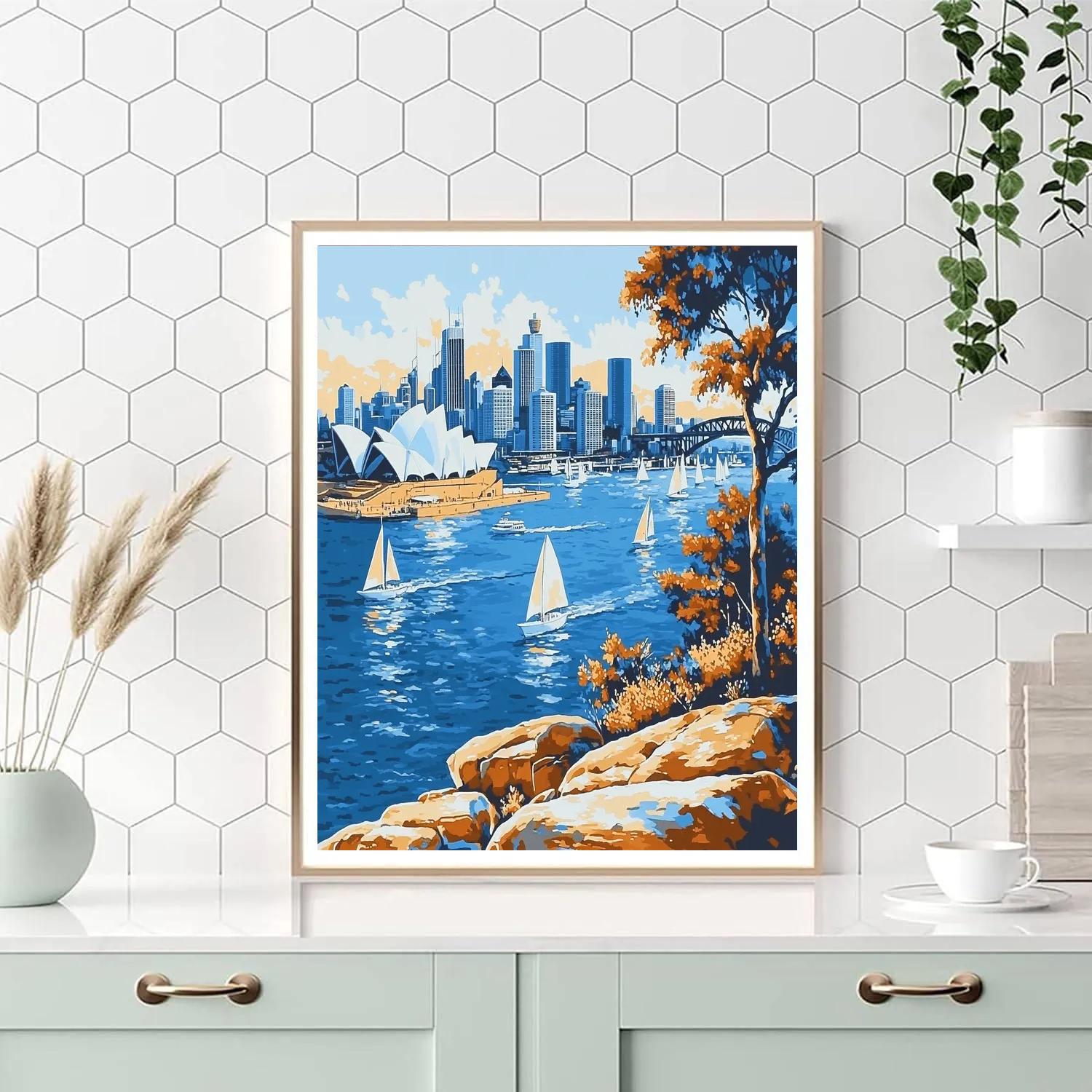 Sydney Skyline From Mrs Macquaries Chair Sydney Australia paint by number