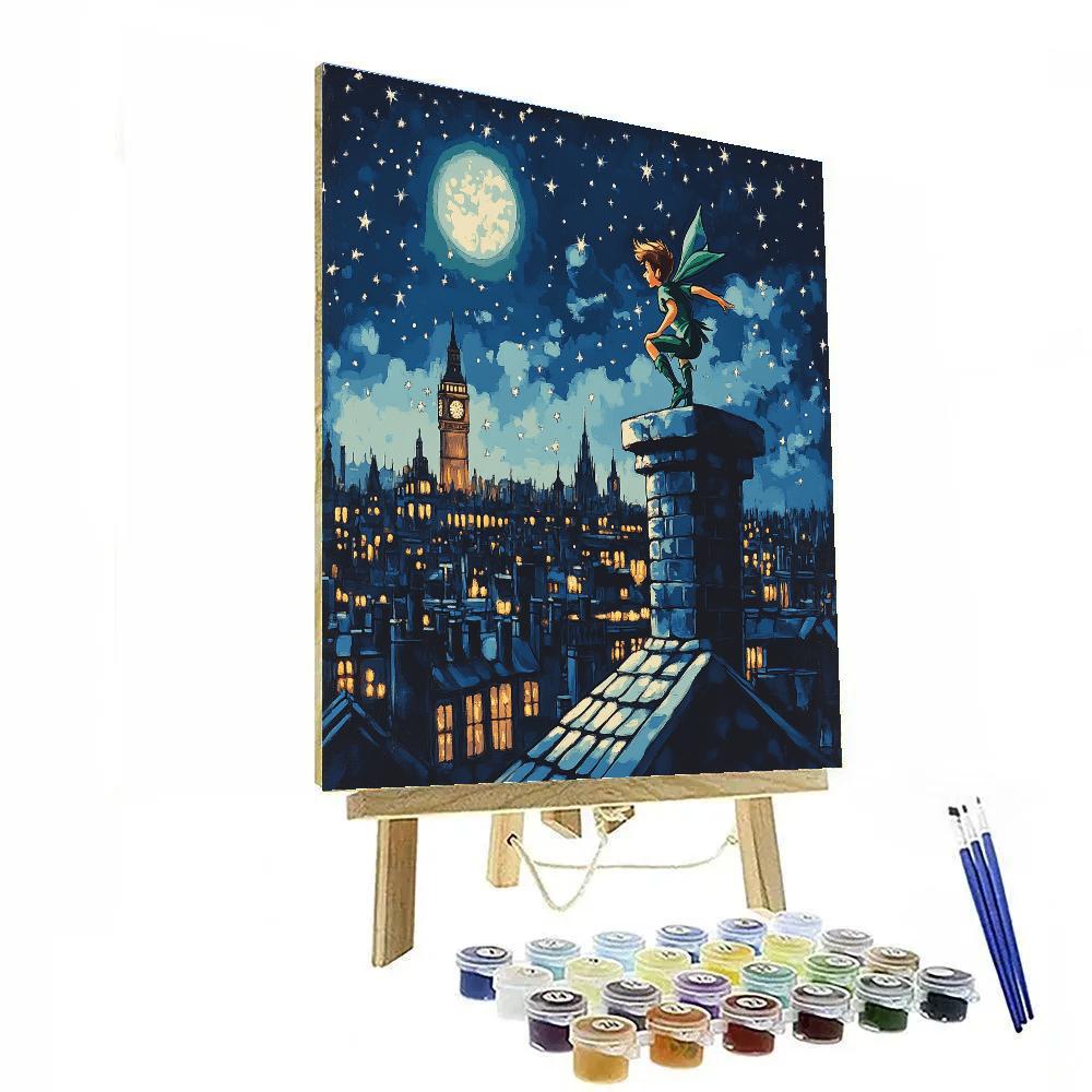 Peter Pan London Rooftop Disney Inspired paint by numbers