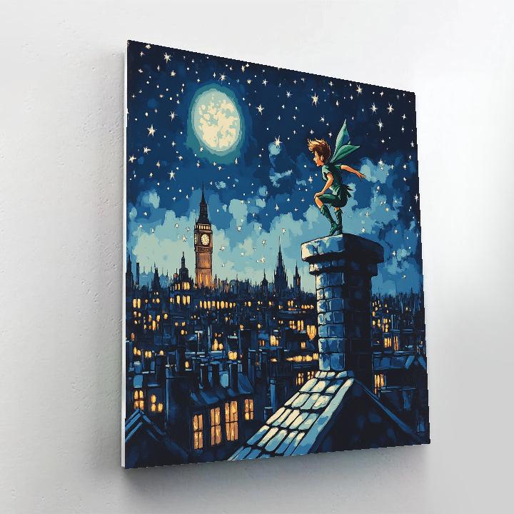 Peter Pan London Rooftop Disney Inspired paint by numbers