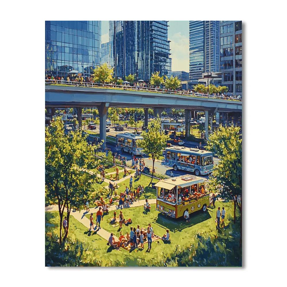 Klyde Warren Park Urban Oasis Dallas United States Number painting