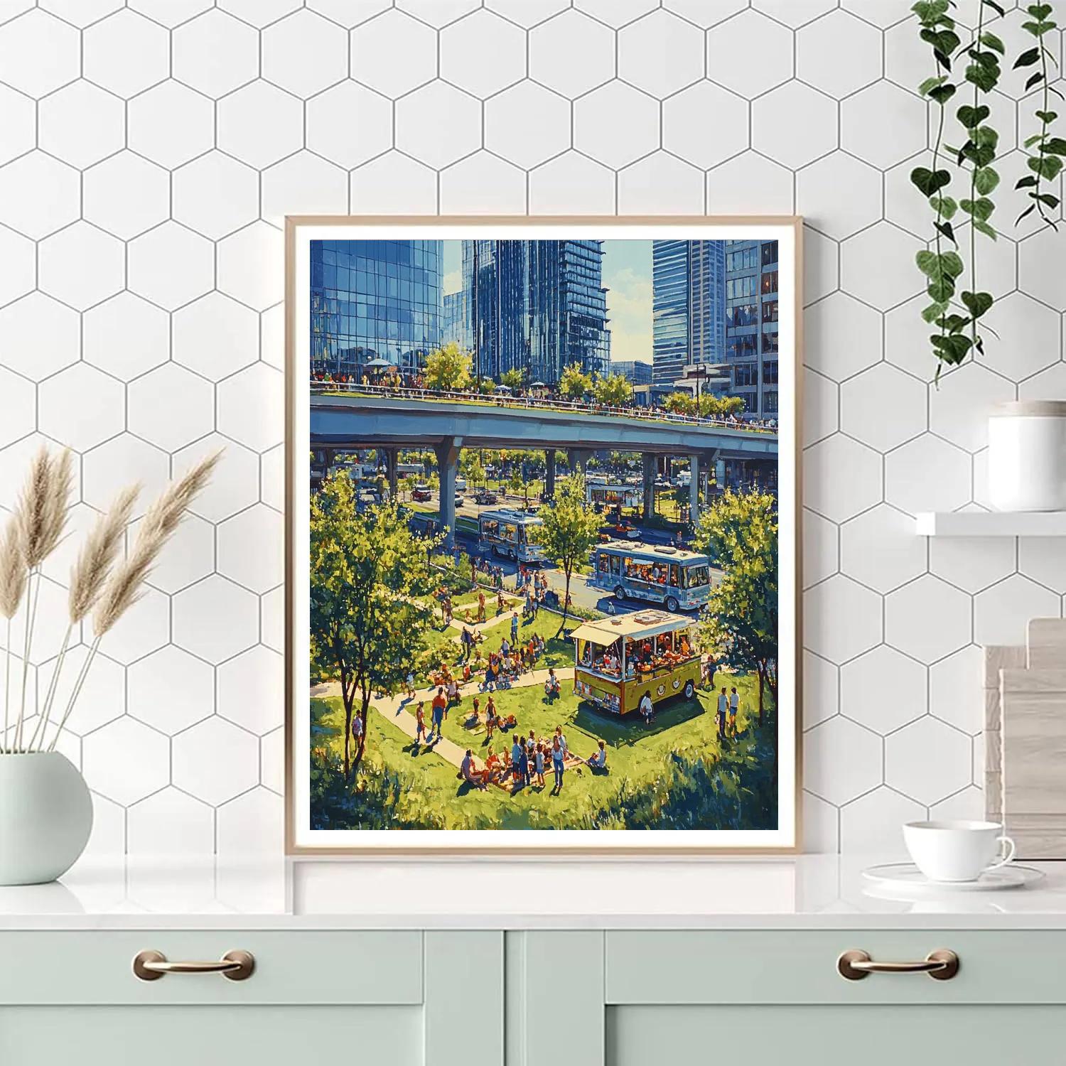 Klyde Warren Park Urban Oasis Dallas United States Number painting