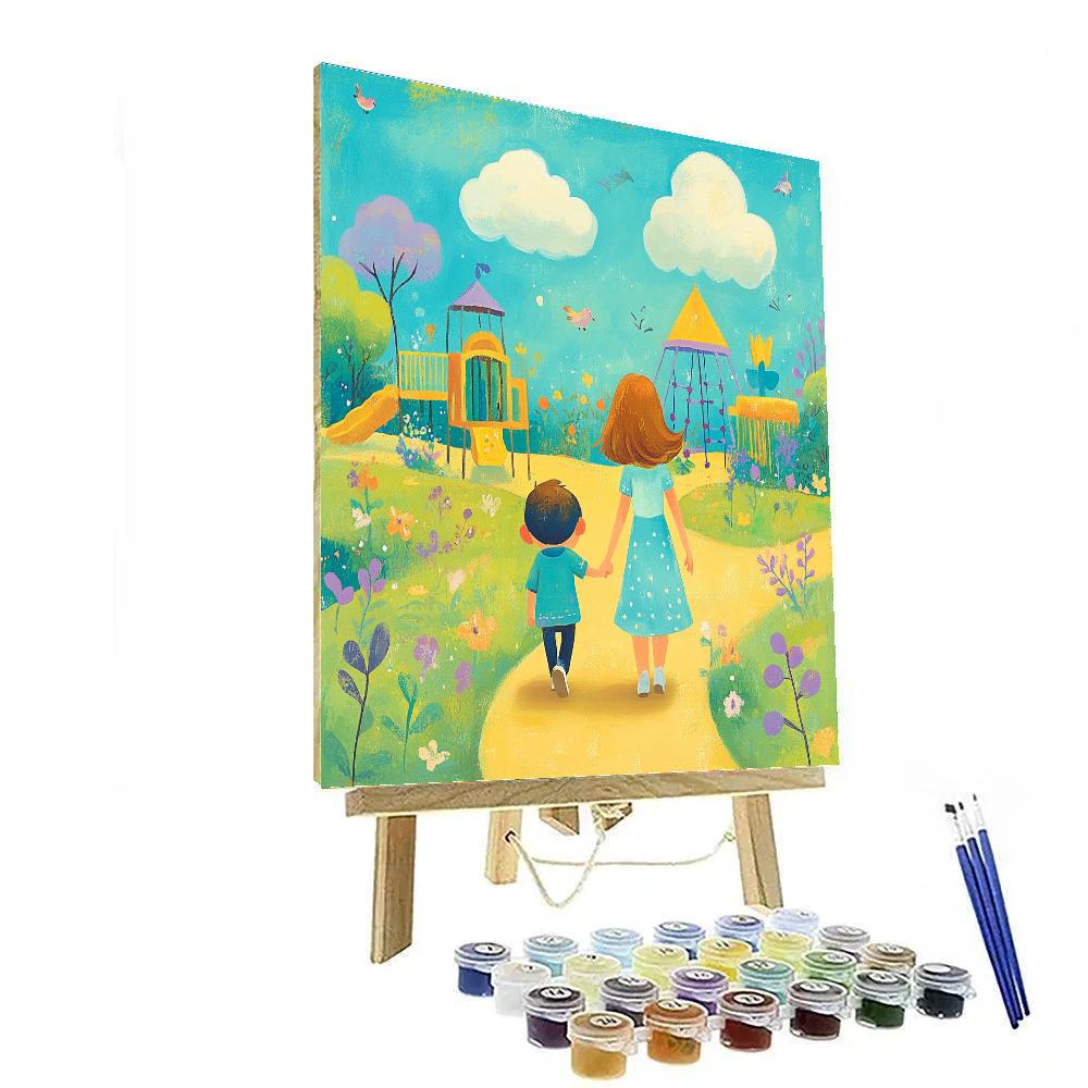 Sully And Boo Day At The Park Disney Inspired Paint by numbers art