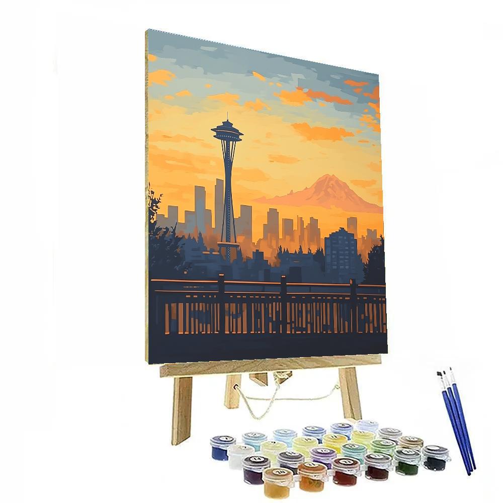 Seattle Skyline From Kerry Park Seattle United States Number painting
