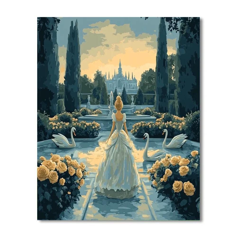Cinderella Royal Garden Disney Inspired Numbered painting kits