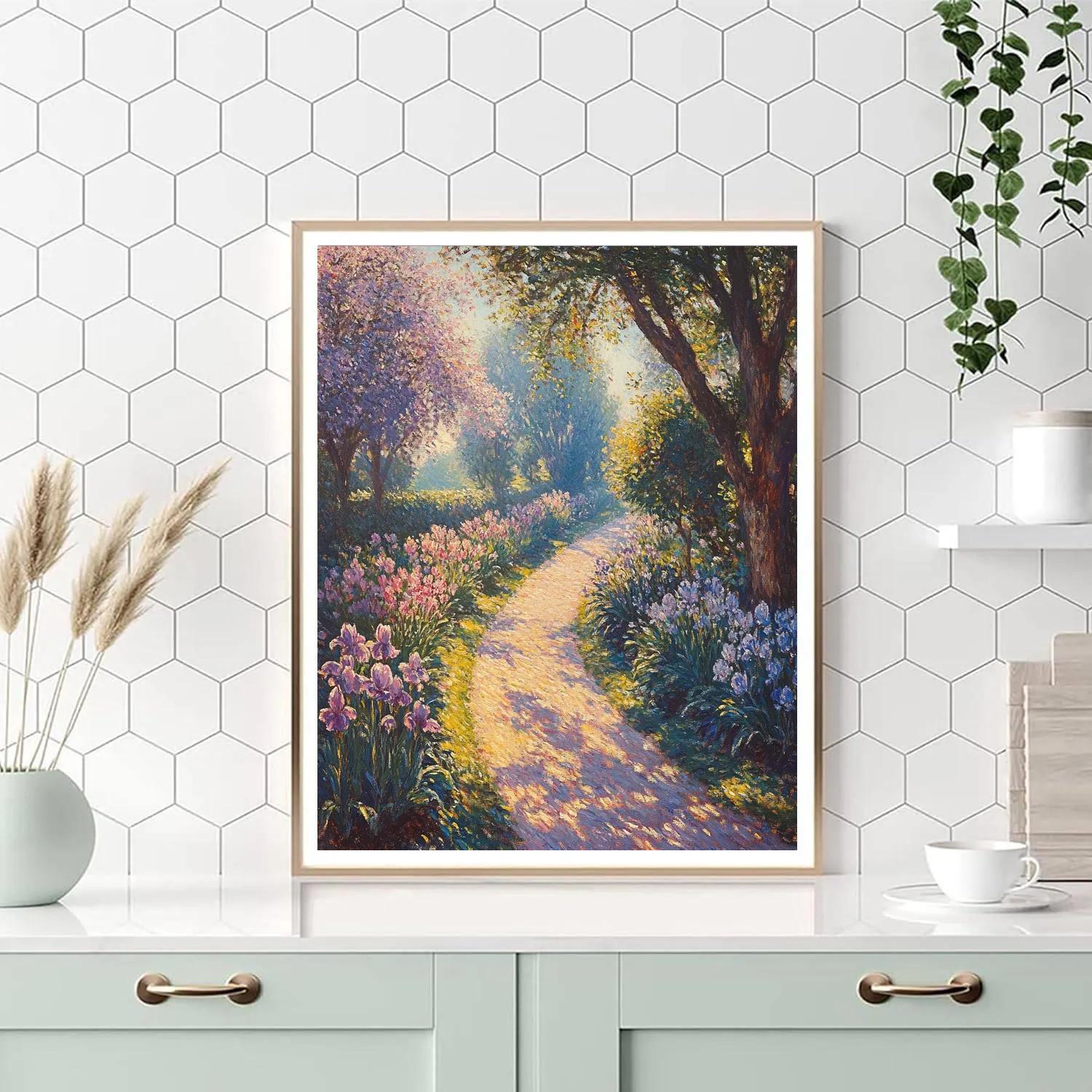 Monet Inspired Spring Garden Path painting number kit