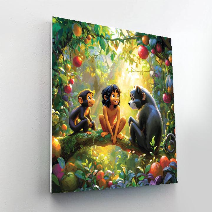 Mowgli Jungle Friends Disney Inspired Paint by numbers kits
