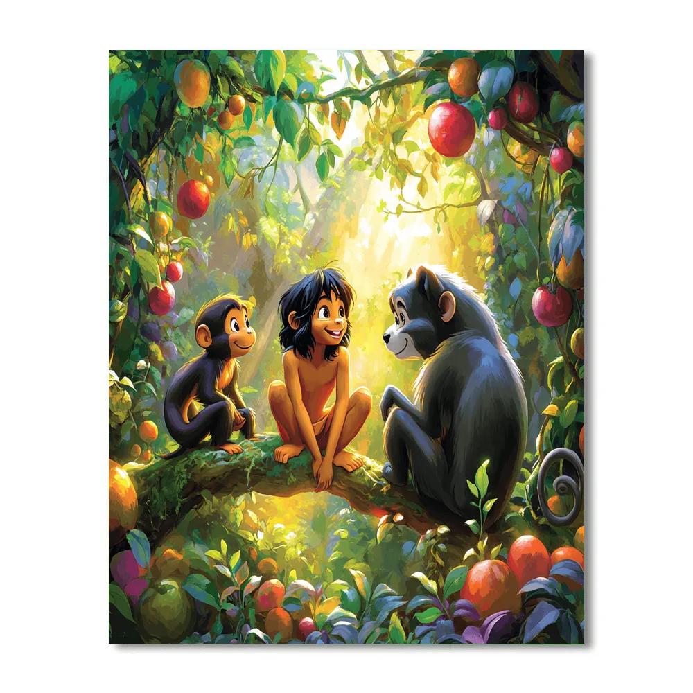 Mowgli Jungle Friends Disney Inspired Paint by numbers kits