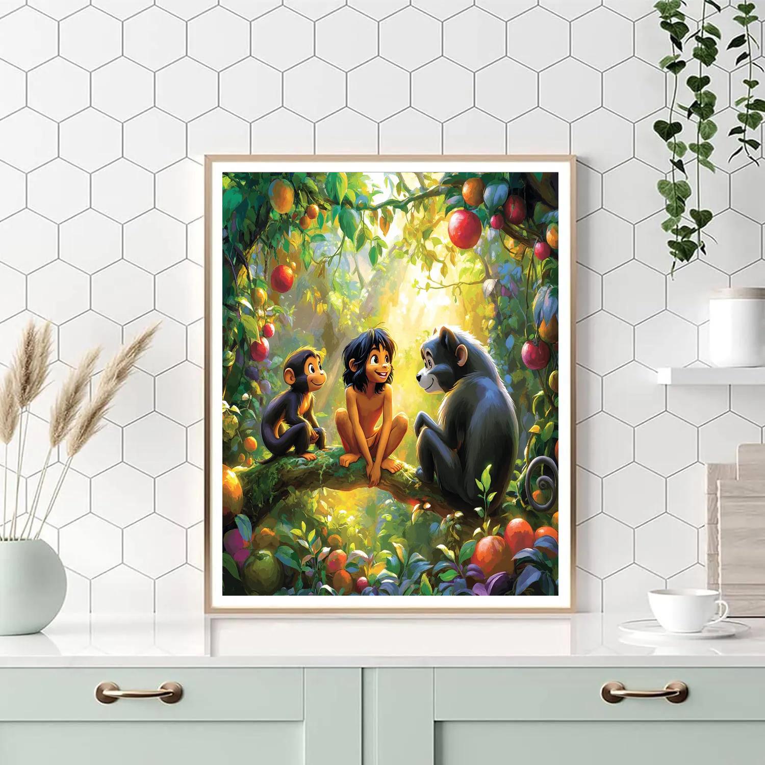 Mowgli Jungle Friends Disney Inspired Paint by numbers kits