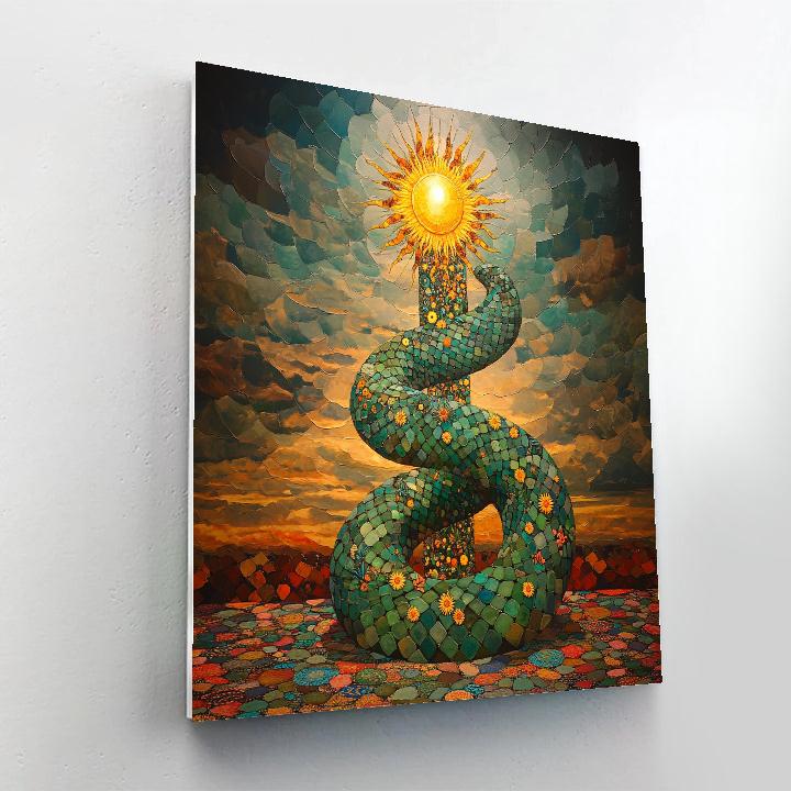 Frida Kahlo Inspired Serpent Ladder To The Sun Paint by numbers art