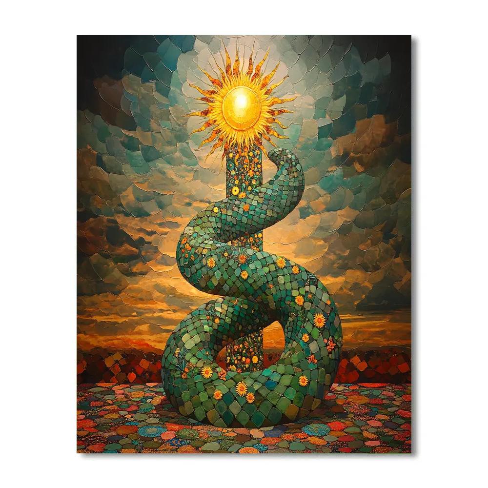Frida Kahlo Inspired Serpent Ladder To The Sun Paint by numbers art