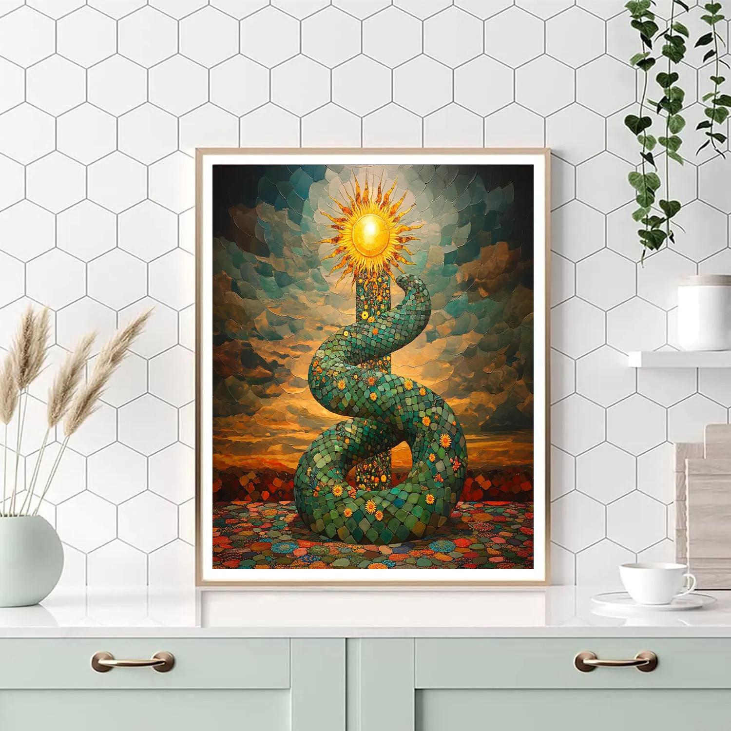 Frida Kahlo Inspired Serpent Ladder To The Sun Paint by numbers art