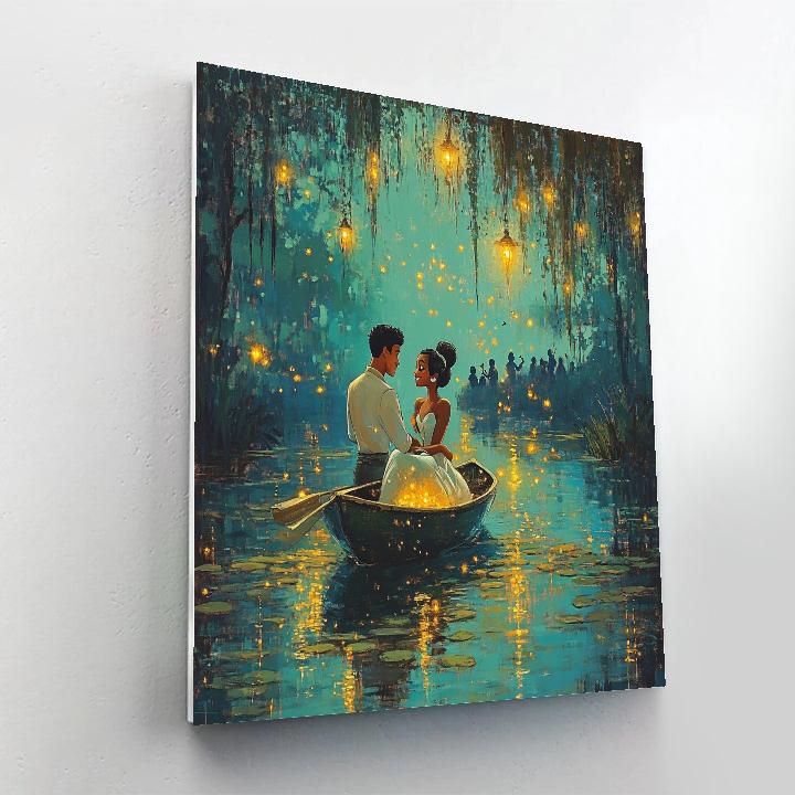 Prince Naveen And Tiana Bayou Evening Disney Inspired DIY paint by numbers