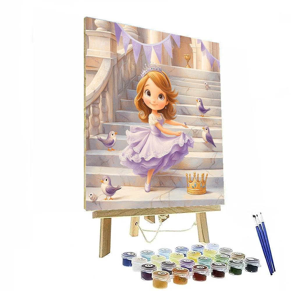 Sofia The First Royal Lessons Disney Inspired Number painting