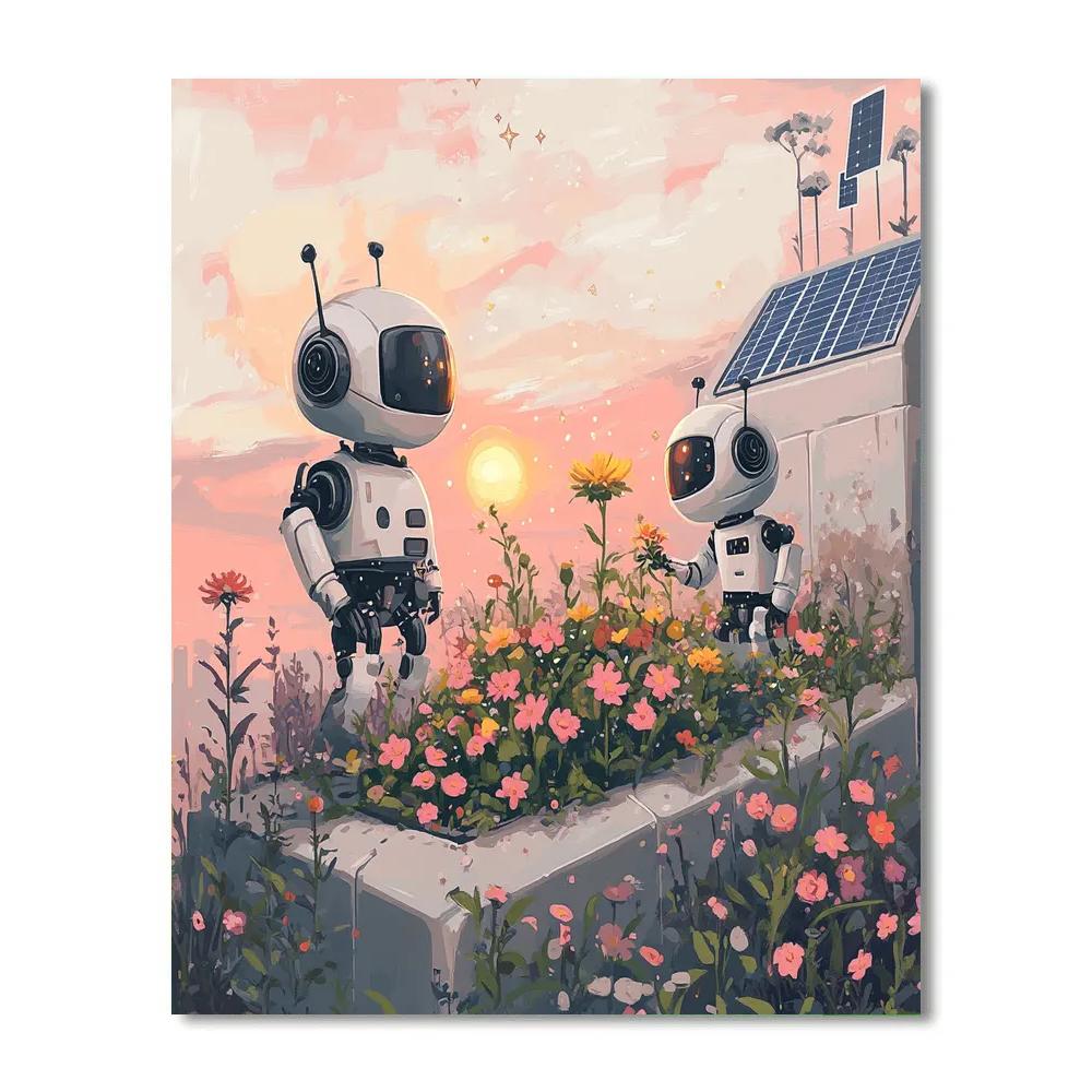 Eve And Wall E Garden Discovery Disney Inspired Paint by numbers kits