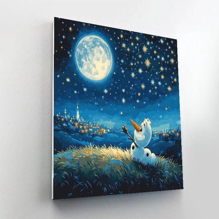 Olaf Star Gazing Disney Inspired painting number kit