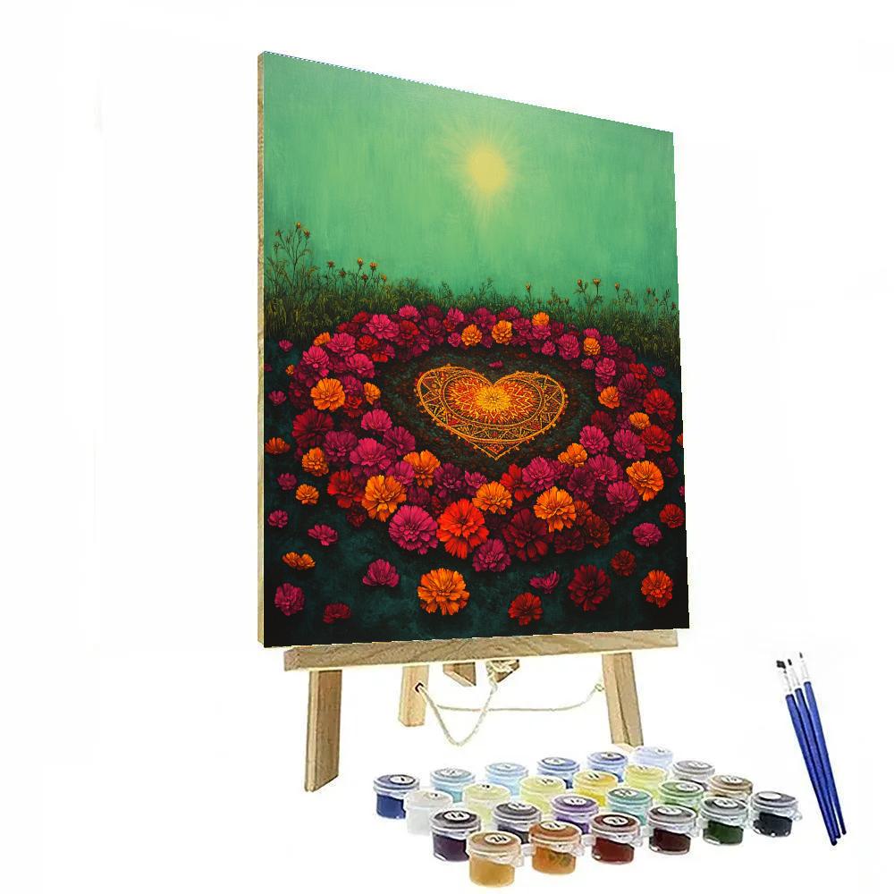 Frida Kahlo Inspired Sanctuary Of Wounded Petals DIY paint by numbers