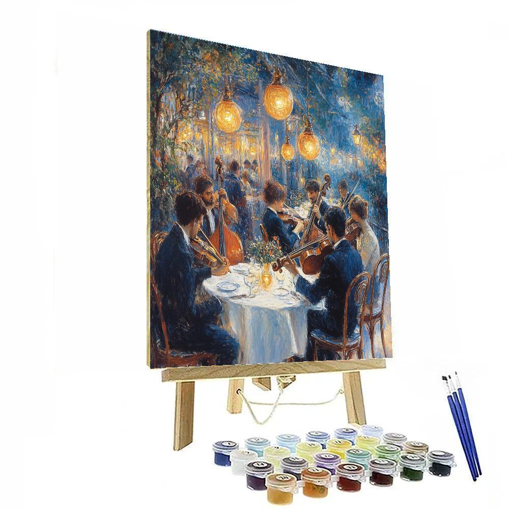 Renoir Inspired Evening Cafe Musicians Painting by numbers kit