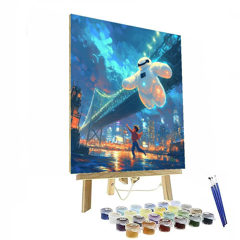 Big Hero 6 Bay Bridge Rescue Disney Inspired Number painting