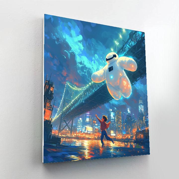 Big Hero 6 Bay Bridge Rescue Disney Inspired Number painting
