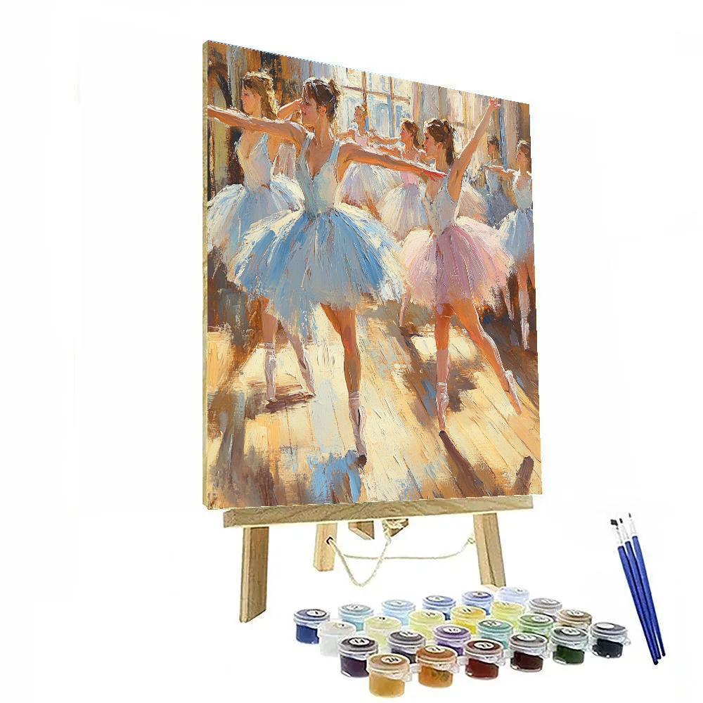 Degas Inspired Dancers Practicing In Sunlight DIY paint by numbers