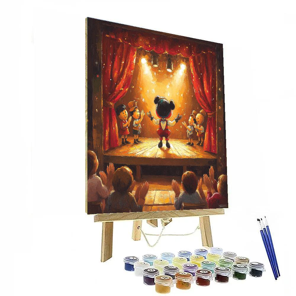 Pinocchio Puppet Performance Disney Inspired paint by numbers