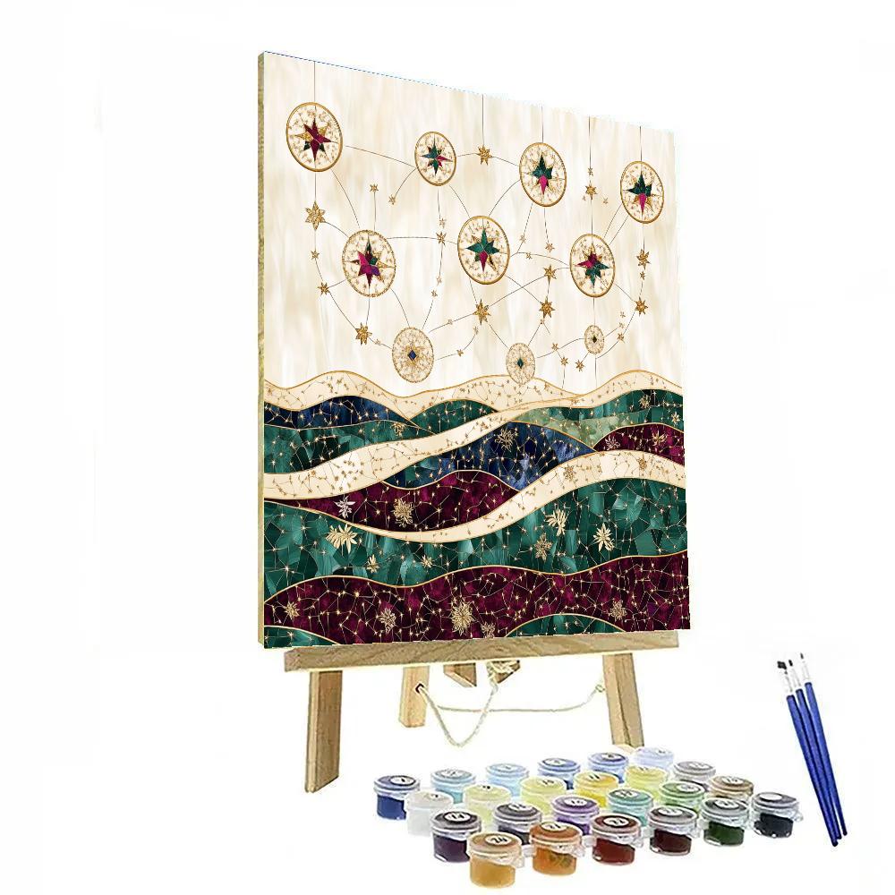 Gustav Klimt Inspired Ornamental Constellation Garden DIY paint by numbers