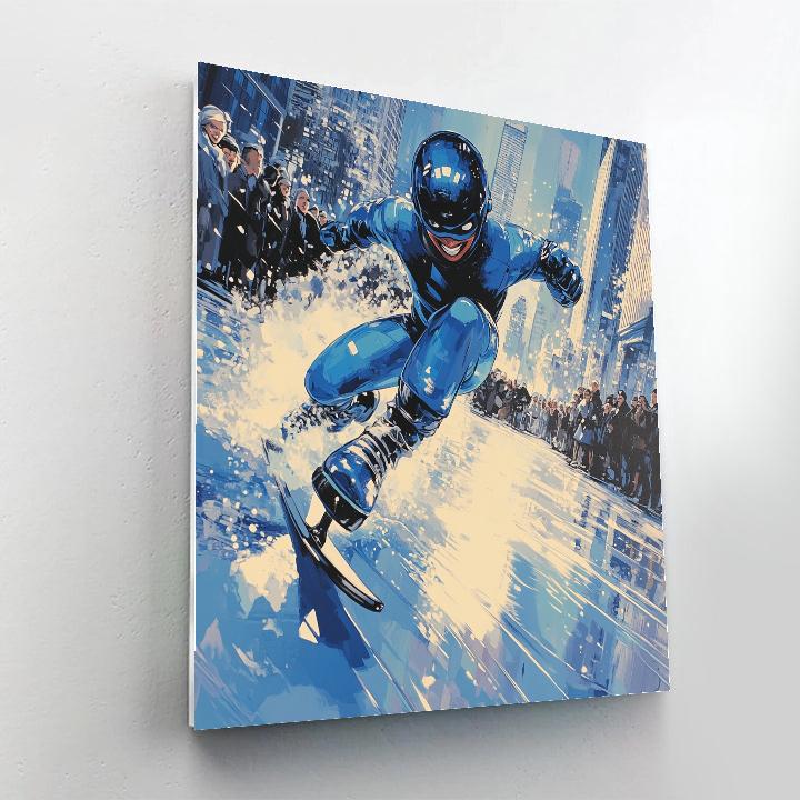 Frozone City Skate Disney Inspired painting number kit