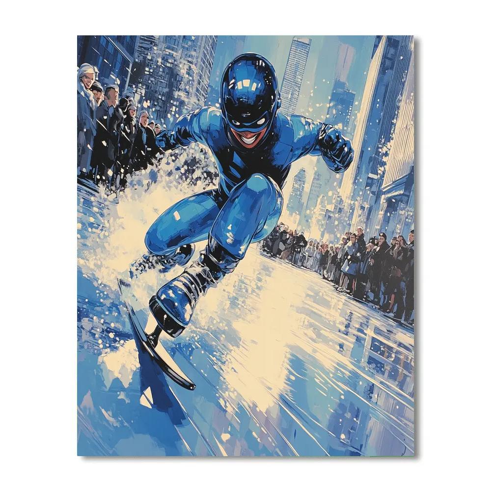 Frozone City Skate Disney Inspired painting number kit