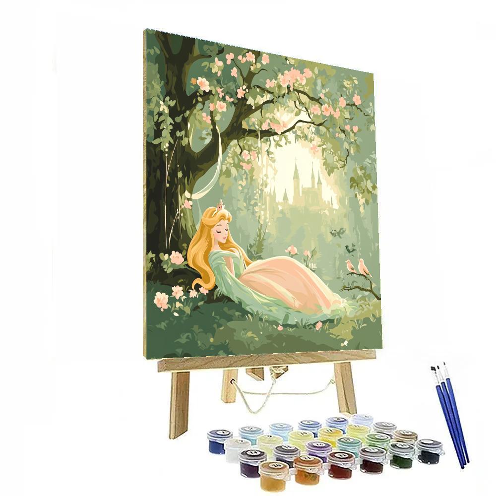 Aurora Forest Nap Disney Inspired Paint by numbers art