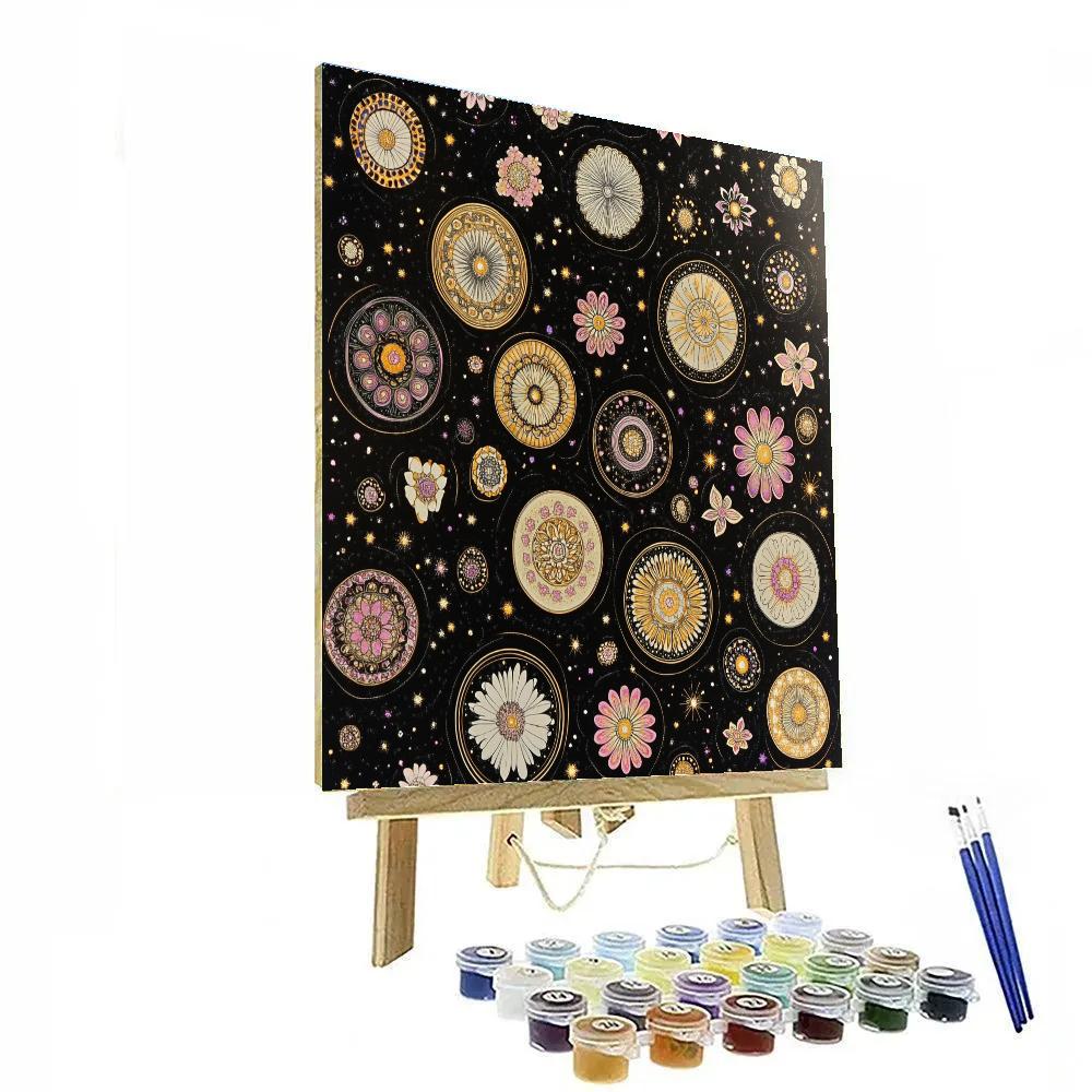 Gustav Klimt Inspired Golden Blossom Constellation Numbered painting kits