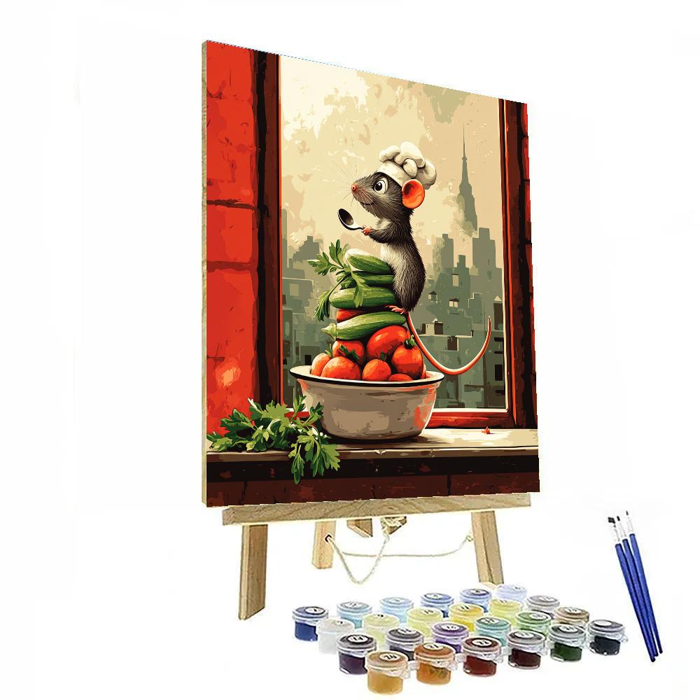 Ratatouille Little Chef Disney Inspired Painting by numbers kit